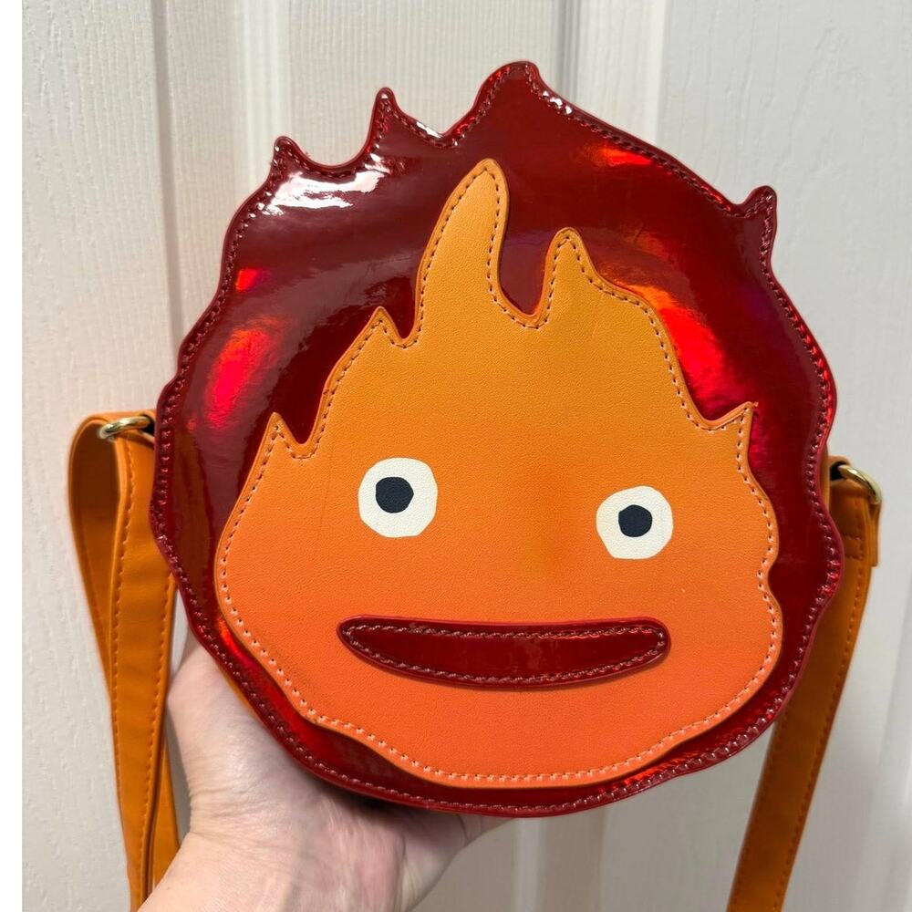 Studio Ghibli Howl's Moving Castle Calcifer Flame Crossbody Bag Purse Hot Topic